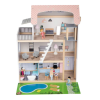 Casa de muñecas de madera, 39 piezas, 3 pisos