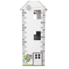 Casa de muñecas de madera, 39 piezas, 3 pisos