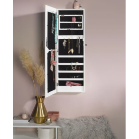 Jewelry cabinet with mirror, 36 x 110 x 9.5 cm, lockable - LIVARNO Home