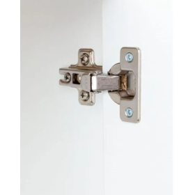 Mueble de pared Stockholm con espejo, color blanco, con mucho espacio para tu baño.