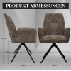 HOMELUX Drehstühle 2er-Set, Polster mit Metallbeinen, bis 110 kg