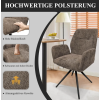 HOMELUX Drehstühle 2er-Set, Polster mit Metallbeinen, bis 110 kg