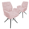 HOMELUX Drehstühle 2er-Set, Polster mit Metallbeinen, bis 110 kg