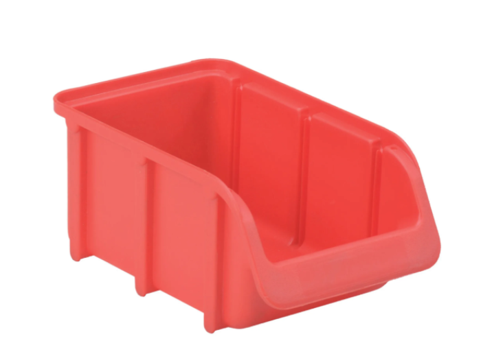 Stapelbare Sichtlagerbox Rot, Kunststoff Organizer 216x183x74 mm, 1 Stück Stapelbare Sichtlagerbox Rot, Kunststoff Organizer 216x183x74 mm, 1 Stück