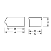 Stapelbare Sichtlagerbox Rot, Kunststoff Organizer 216x183x74 mm, 1 Stück