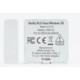 Sensor Bluetooth para puertas y ventanas Shelly BLU ZB, color blanco.