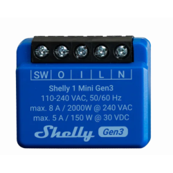 Розумний релейний перемикач Shelly 1 Mini Gen3 для прихованого монтажу