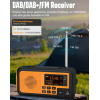 Радіоприймач PRUNUS J-367 Crank DAB+/FM з акумулятором 5000 мАг, Bluetooth, ліхтариком та функцією SOS
