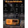 Радіоприймач PRUNUS J-367 Crank DAB+/FM з акумулятором 5000 мАг, Bluetooth, ліхтариком та функцією SOS