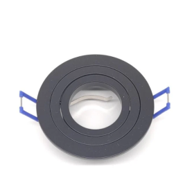 Round swing ring with 2 inner rings, 80 mm cut, black