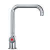 Sensor-activated kitchen faucet with 360° swivel spout