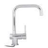 Sensor-activated kitchen faucet with 360° swivel spout