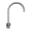 Sensor-activated kitchen faucet with 360° swivel spout