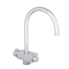 Sensor-activated kitchen faucet with 360° swivel spout