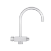 Sensor-activated kitchen faucet with 360° swivel spout