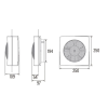 Cata LHV 190 exhaust fan 700 m³/h for wall and window mounting