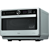 Whirlpool Freistehende Mikrowelle JT 479 IX Chef Premium thermoentlüftete Kombi-Mikrowelle, 33 Liter, Inox, mit hoher Ablage, niedriger Ablage, Crisp Teller + Griff