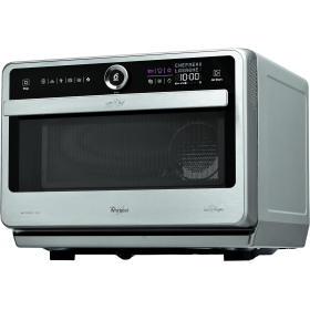 Whirlpool Microondas de pie JT 479 IX Chef Premium microondas combinado termoventilado, 33 litros, Inox, con estante alto, estante bajo, plato Crisp + asa