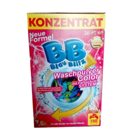 Blau Blitz Pulver 7,5kg für die Farbwäsche