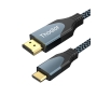 USB C zu HDMI Kabel 2m, 4K 60Hz Thunderbolt 4 zu HDMI Kabel, Kompatibel mit MacBook, iPad Pro, Galaxy Serie, Surface, XPS, HP, etc