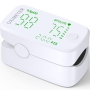 KKmier Pulsoximeter Sauerstoffsättigung Messgerät Finger Fingeroximeter zur schnellen Messung der Sauerstoffsättigung(SpO₂) Herzfrequenz(Puls) Perfusions Index(PI) Oximeter mit Alarm und Batterie