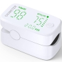 KKmier Pulse Oximeter Oxygen Saturation Meter Finger Finger Oximeter for quick measurement of oxygen saturation(SpO₂) Heart rate(Pulse) Perfusion Index(PI) Oximeter with alarm and battery