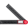 Newaner 360°Rotating Protractor Digital, 200 mm Angle Gauge with Lcd Display and Locking Function, Digital Protractor for Mechanical Engineering, Woodworking, Construction and Measurement, Black