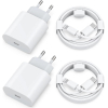 4-Pack 25W Fast Charger and Charging Cable Replacement for iPhone 14/14 Plus/14 Pro/14 Pro Max/13 12 11 SE, Charger Plug Power Adapter Charging Plug Power Plug and 2M Fast Charging Cable Cable Ranengar