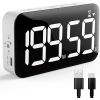 DOOMAY Digital Kitchen Timer - Magnetic Rechargeable Kitchen Alarm Clock, Brightness and volume adjustable, Ideal for cooking, classroom, office and for children, teachers, seniors to use