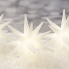 3-D-LED-Sterne mit 10 cm Durchmesser und 16 Strahlen, weiß, mit warmweißer LED und Timer