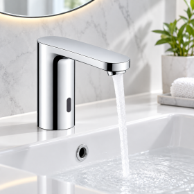 Електронний змішувач для умивальника hansgrohe Vernis Blend для холодної води з батарейкою 6 В