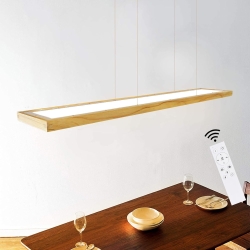 ZMH LED lámpara colgante mesa de comedor lámpara colgante de madera - regulable lámpara colgante 40W con mando a distancia comedor lámpara de mesa moderna cocina comedor lámpara colgante para comedor sala de estar estudio oficina [clase energética G]