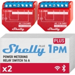 Shelly Plus 1PM WiFi & Bluetooth Relay Switch with Current Measurement Home Automation Works with Alexa & Google Home iOS & Android App No Hub Required DIY Lights Control (Pack of 2)