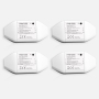 Meross Universal Smart Switch, 10A DIY Smart Switch kompatibel mit Alexa, Google Home und SmartThings, WiFi Switch mit Sprachsteuerung, Fernsteuerung und Zeitfunktion, 4PCS