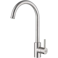GRIFEMA Irismart - Kitchen faucet for low pressure water supply, sink mixer, Steel [Energy efficiency class A+].