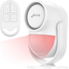 CPVAN Motion Sensor, House Door Alarm Siren, Infrared Remote Control Infrared Burglar Alarm System -125dB - Battery Powered [Energy Efficiency Class A+++]