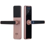 Biometric fingerprint door lock for wooden doors, Bluetooth electronic, compatible with Tuya Smart Lock for remote control, keyless unlocking control, pink,22X160(50 50)