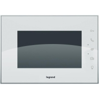 Legrand Video Door Station 369235, Monitor Video Door Station, Intercom, Indoor, 7 inch, Color Monitor, Touch, Handsfree, Extend (369220) for 2 of family home, White