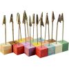 NUOLUX Pine Base Photo Holder Standing Memo Clip - 16pcs