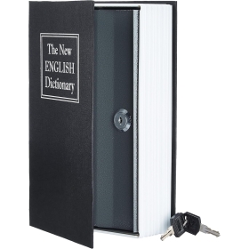 Amazon Basics Book-shaped safe - Key locking system, Black