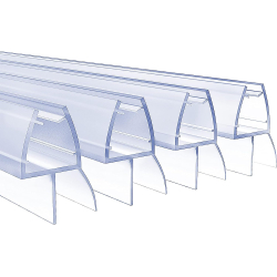 4 x 100cm juntas de ducha para puertas de ducha, 6mm 7mm 8mm junta para puerta de cristal de ducha, junta de ducha transparente grosor de cristal, junta de repuesto repelente al agua para ducha