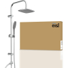 EISL EASY FRESH set de ducha, sistema de ducha sin grifo 2 en 1 con ducha de lluvia grande (250 x 200 mm) y teleducha, cromo DX12006