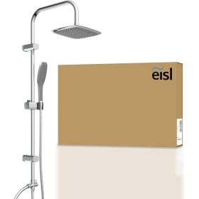 EISL Duschset EASY FRESH, Duschsystem ohne Armatur 2 in 1 mit großer Regendusche (250 x 200 mm) und Handbrause,  Chrom DX12006