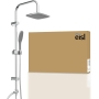 EISL shower set EASY FRESH, shower system without tap 2 in 1 with large rain shower (250 x 200 mm) and hand shower, chrome DX12006