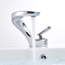Onyzpily Wasserhahn Bad Chrom Waschtischarmatur Armatur Mischbatterie Einhebelmischer Badarmatur Hochdruck Waschbecken for Badezimmer