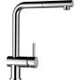 SCHOCK EPOS chrome kitchen mixer tap - Low-pressure mixer tap with pull-out hose spray