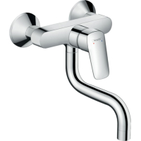 hansgrohe Logis однорычажный смеситель для кухни, настенный, хром