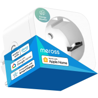 Meross smart outlet, with energy monitoring, compatible with Apple HomeKit, Alexa and Google Home