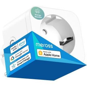 Intelligente Steckdose von Meross, mit Energieüberwachung, kompatibel mit Apple HomeKit, Alexa und Google Home