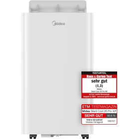 Midea Mobiles Klimagerät Silent Cool 26 Pro WF, 9000 BTU 2,6kW, Kühlen&Ventilieren&Entfeuchten, Raumgröße bis 88m³(33㎡)